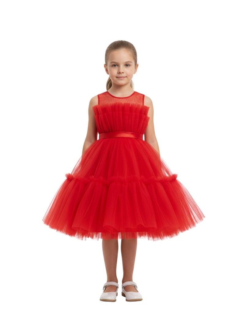 D'Daniela Layered Tulle Party Dress - Image 1